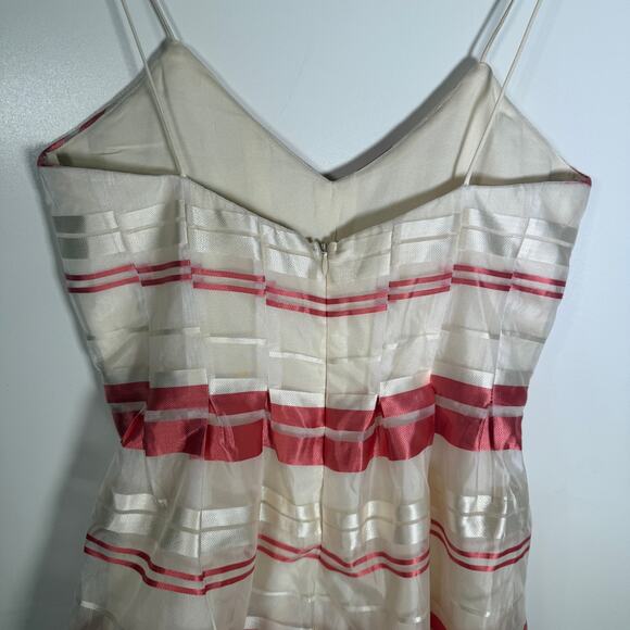 J.O.A. Los Angeles Romper Size M Pink White Striped Candy Stripes Sleeveless - Picture 10 of 15